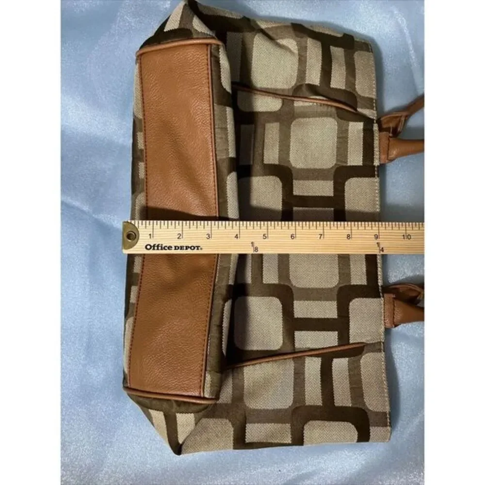 Nine West Handbag Tote Handbag Purse Beige and Brown Design‎